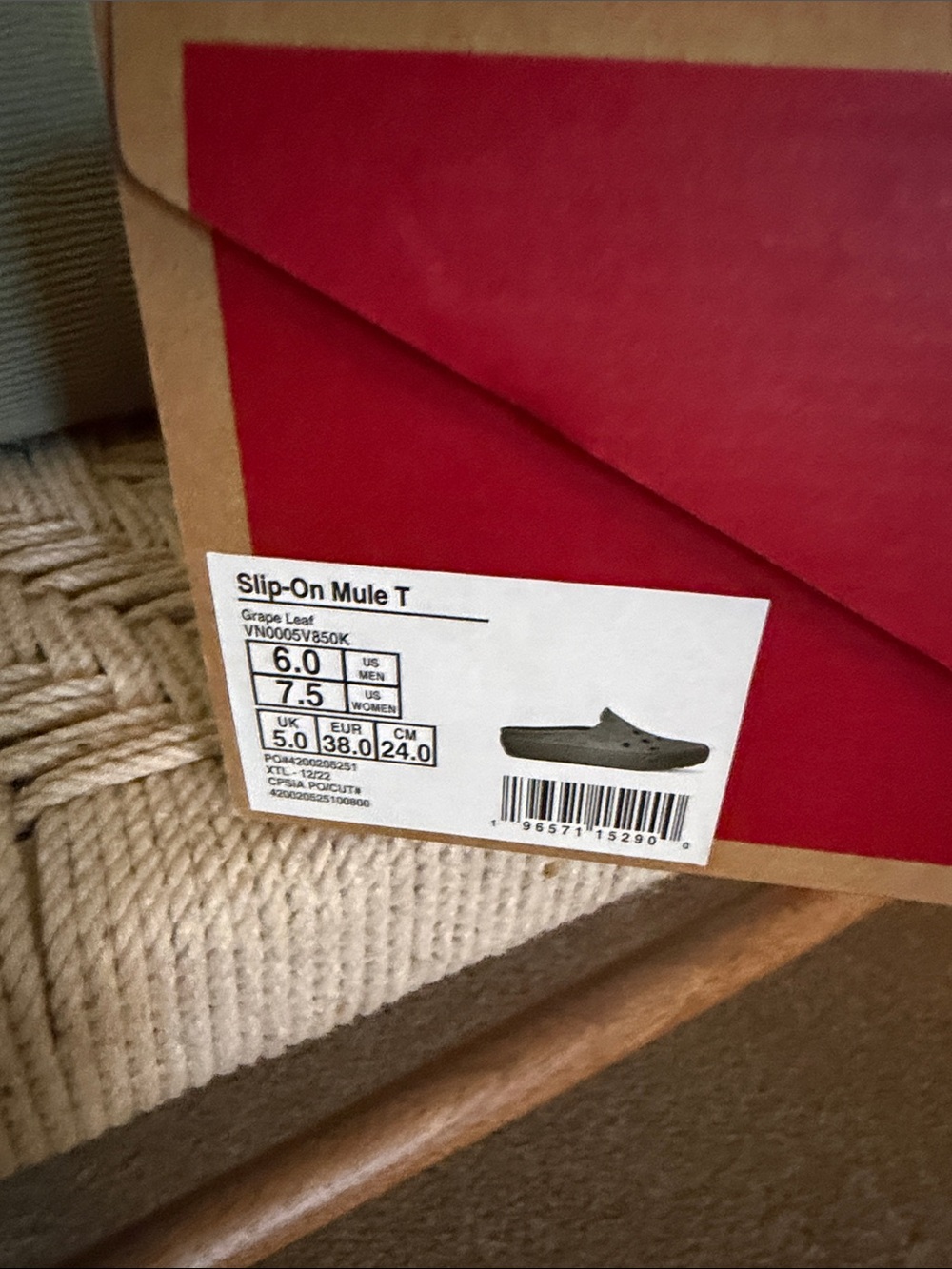 Vans Slip On Mule- Olive - Picture 6 of 8